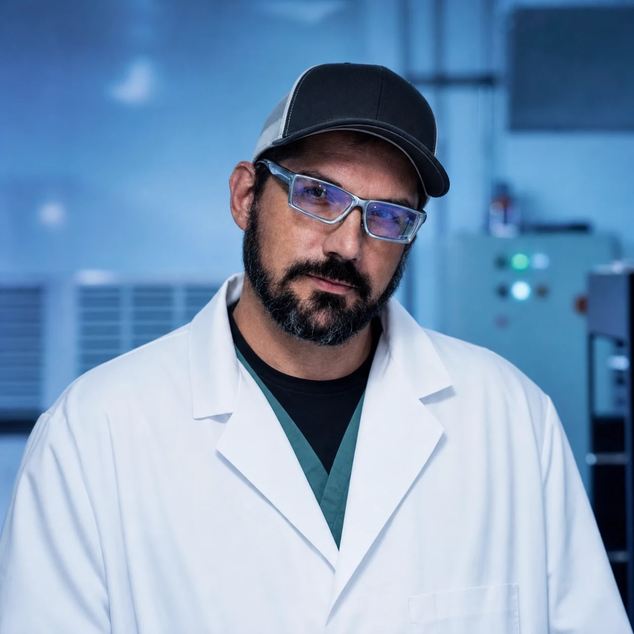Alex Marzec in a laboratory setting